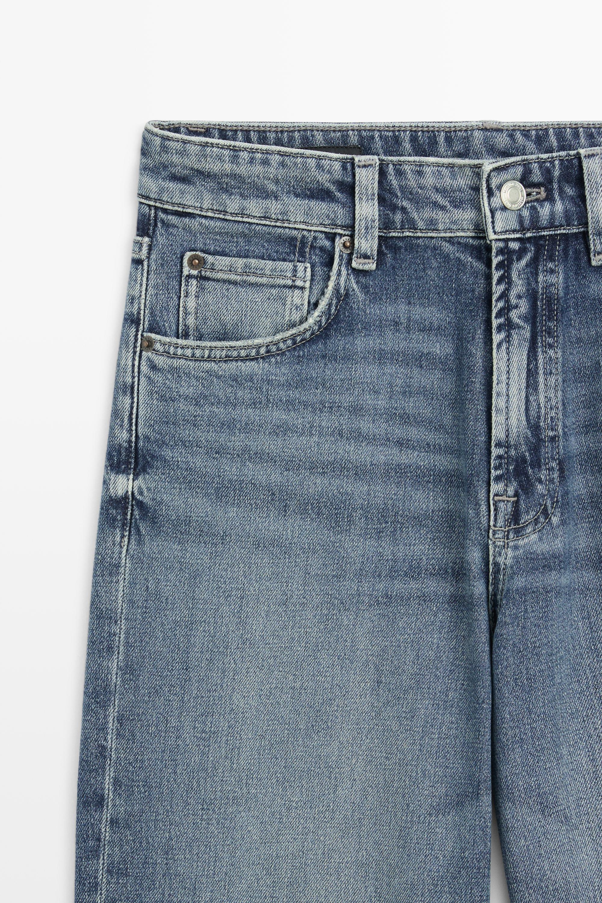 High-waist cropped straight-leg jeans